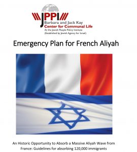 JPPI’s Emergency Plan for French Aliyah