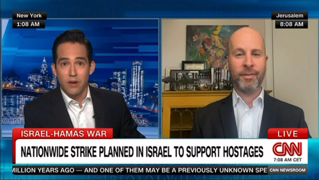 Yaakov Katz on CNN: Today’s protest is about pushing the government to put the hostages first